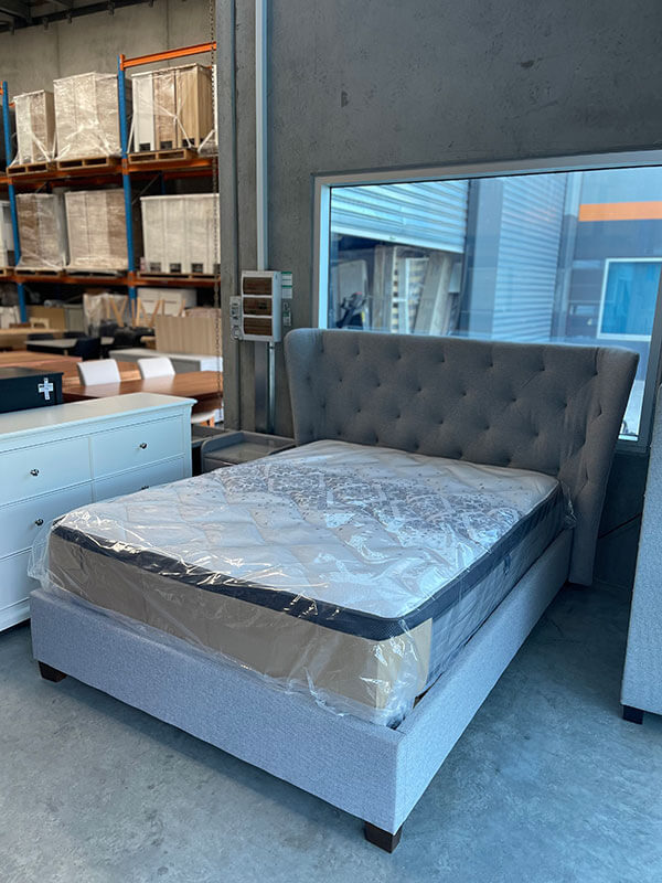 Luna Light-Grey Queen Bed