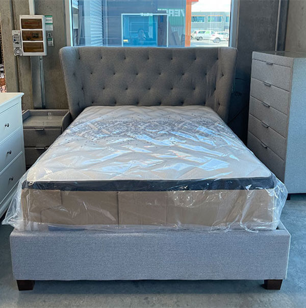 Luna Light-Grey Queen Bed
