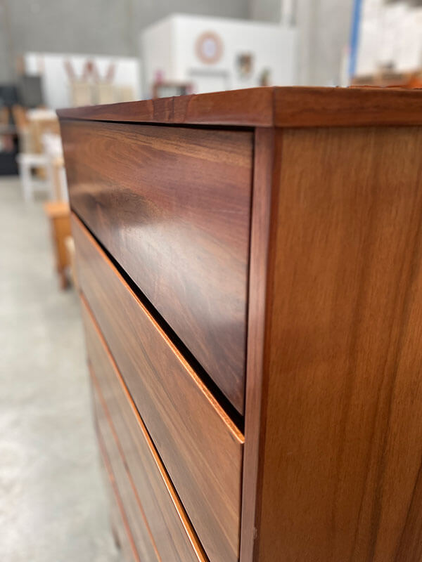 Tasmanian Blackwood 5 Drawer Tallboy