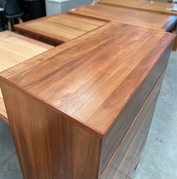 Tasmanian Blackwood 5 Drawer Tallboy