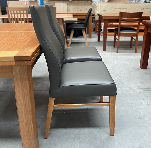 Aurora High-Back Leather Dining Chairs
