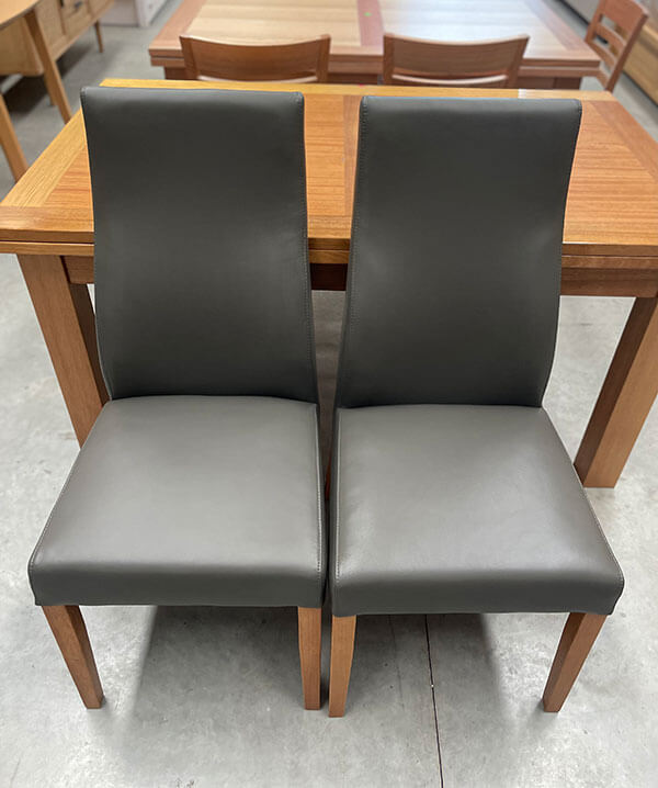 Aurora High-Back Leather Dining Chairs