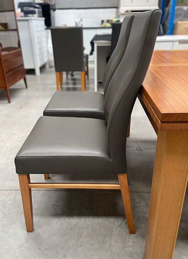 Aurora High-Back Leather Dining Chairs