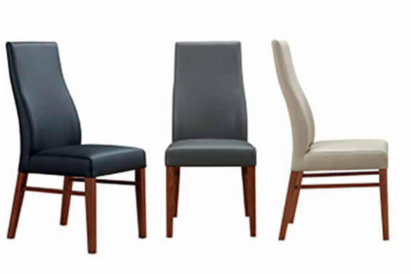 Aurora High-Back Leather Dining Chairs