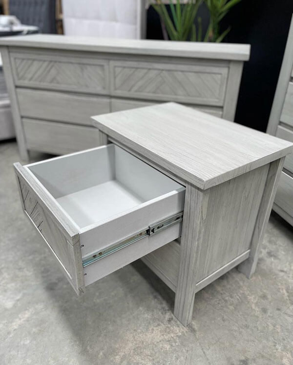Silverton Herringbone Bedside Table