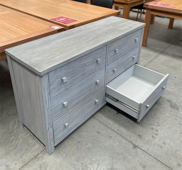 Bayside 6-Drawer Greywash Dresser