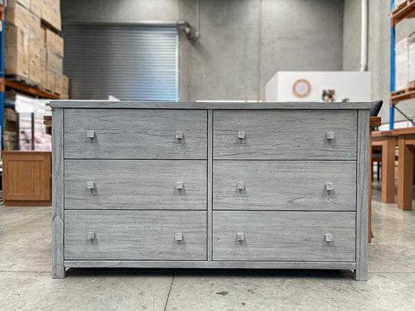 Bayside 6-Drawer Greywash Dresser
