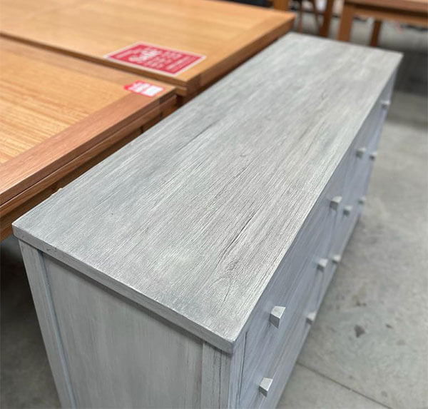 grey wash dresser Bayside 6-Drawer Greywash Dresser