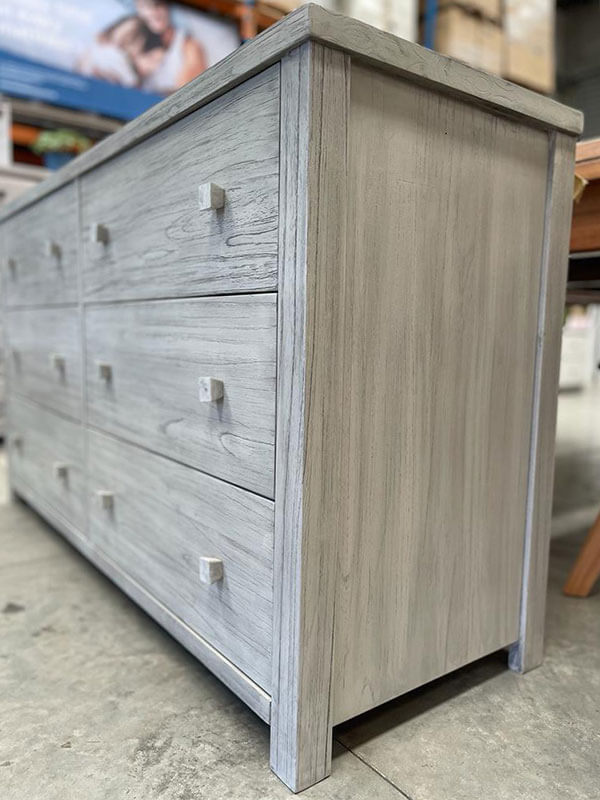 Bayside 6-Drawer Greywash Dresser